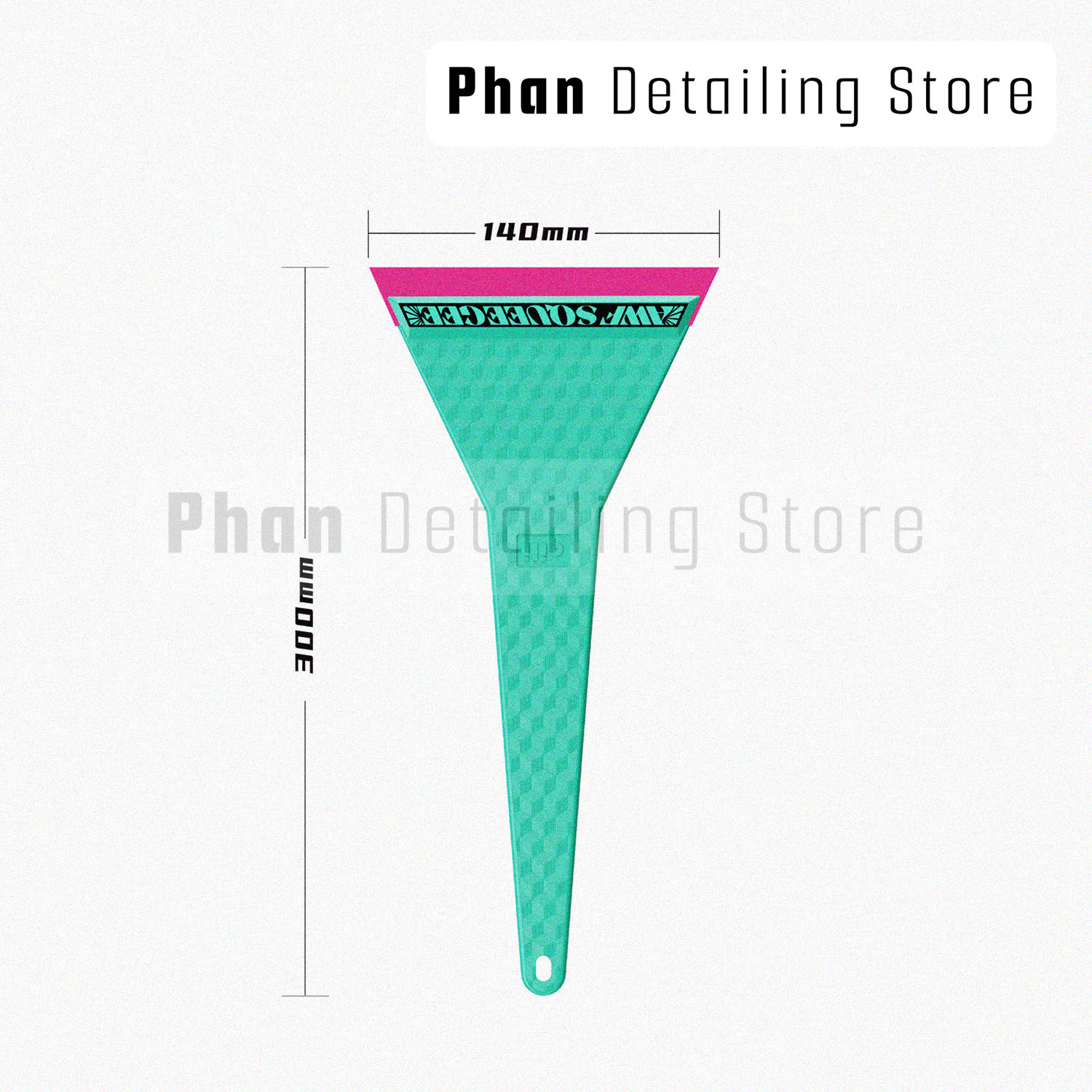 Gạt Nhựa Qili Cán Dài 30cm / Lưỡi Cao Su Cứng