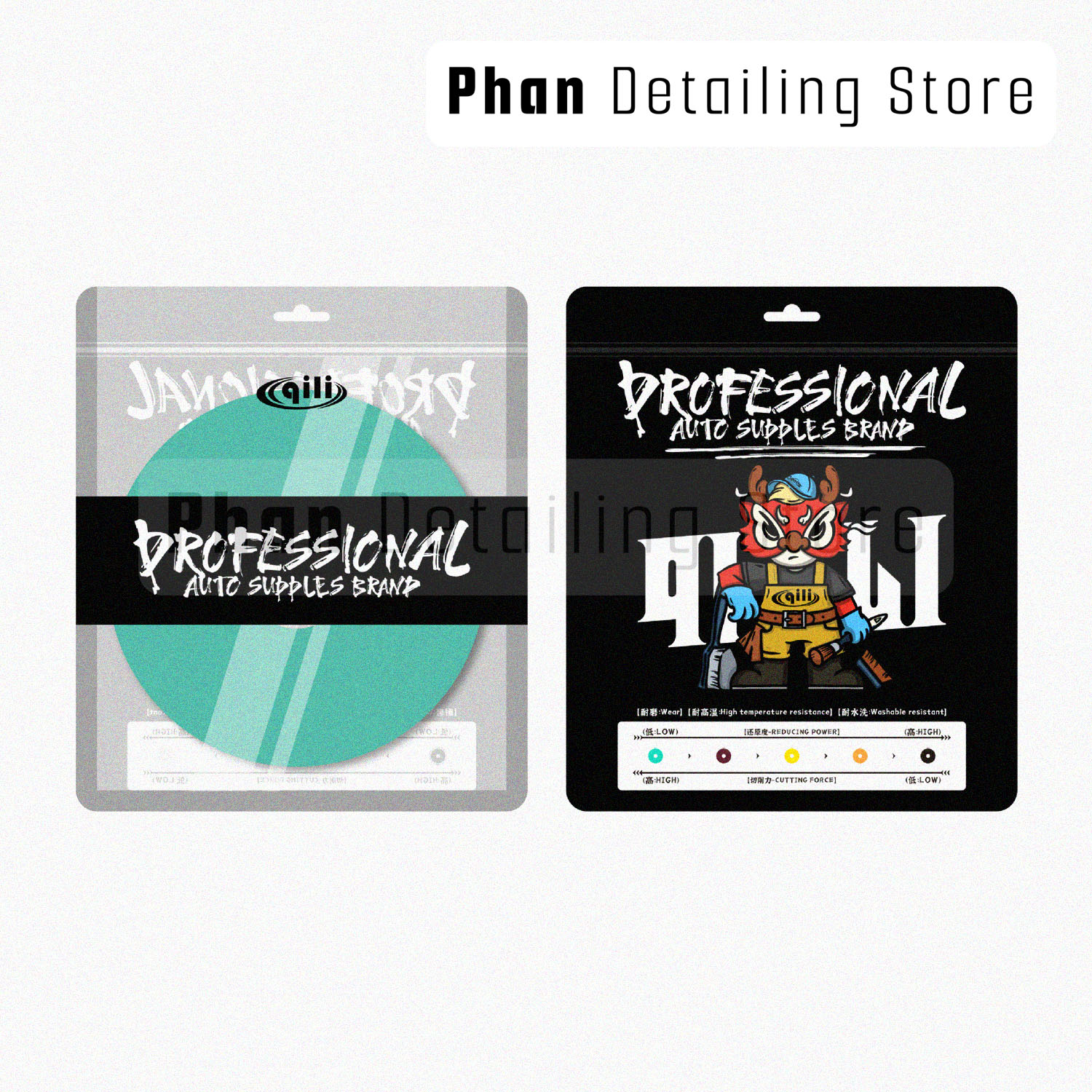 Phớt Xốp Xanh Đánh Bóng Bước 1 Size 5 inc Qili